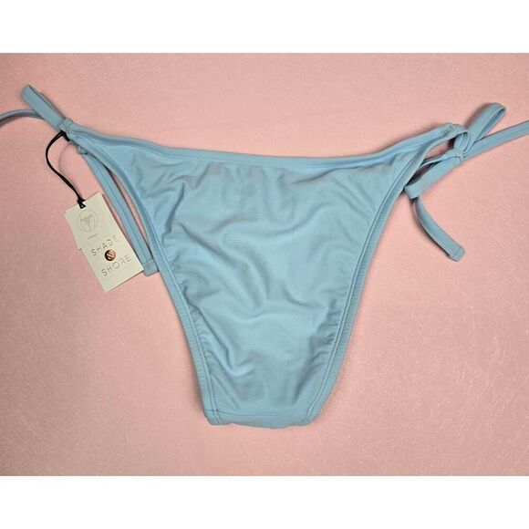 Shade & Shore Blue V-Front Bikini Bottom Small - Picture 2 of 3